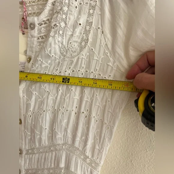 NWT $595 LoveShackFancy Medina Victorian Maxi White Lace Dress 2PC Size 2 - Picture 12 of 14